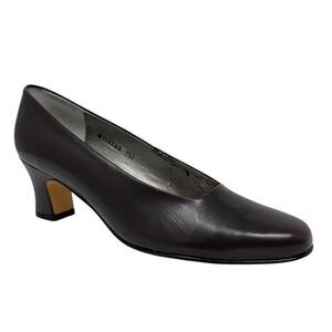 Ross Hommerson 7 Dark Brown Comfort Heels NWD Pumps Vintage Career Librarian